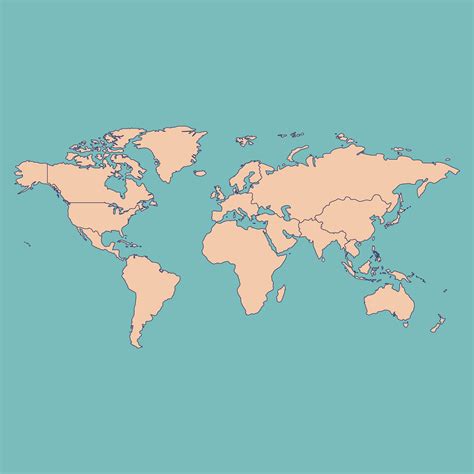 Map of the World without Countries Labeled Hipparcos Catalogue
