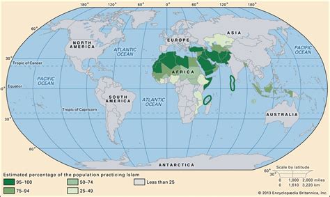 World Map Of Islamic Countries