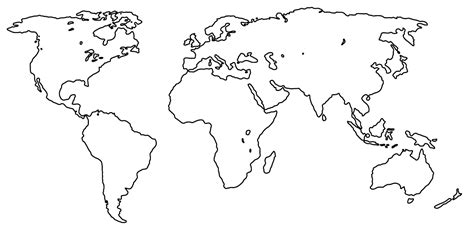 World Map Outline Printable