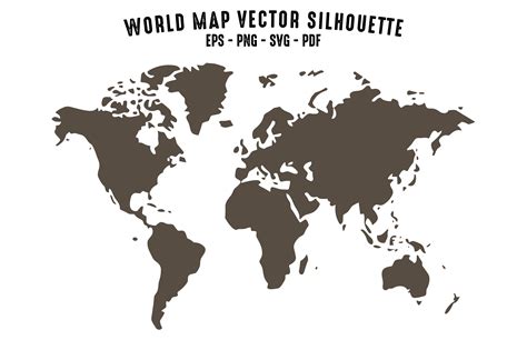 Download World Map Silhouette For Crafts