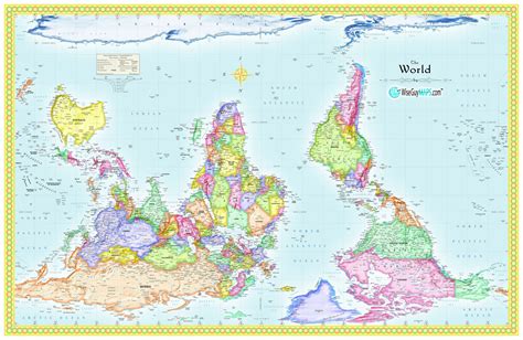 Upside Down World Hema Map, Buy Upside Down Map of the World Mapworld