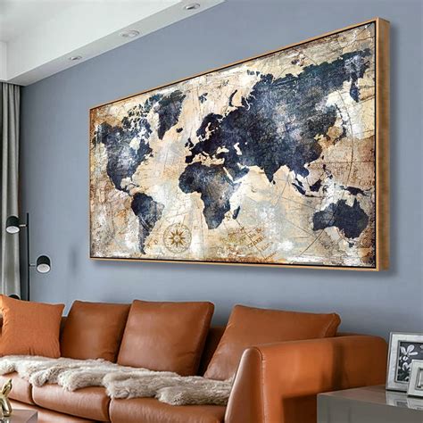 antique map of the world wall hanging by maps international