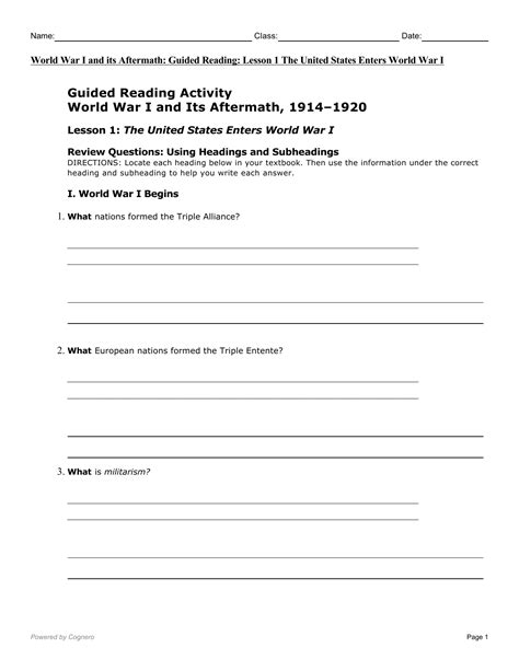 World War 2 The Aftermath Worksheet Answers