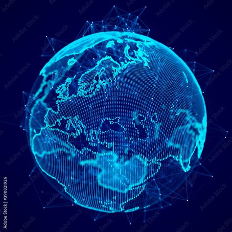 World Map and World Wide Web Stock Illustration Illustration of earth