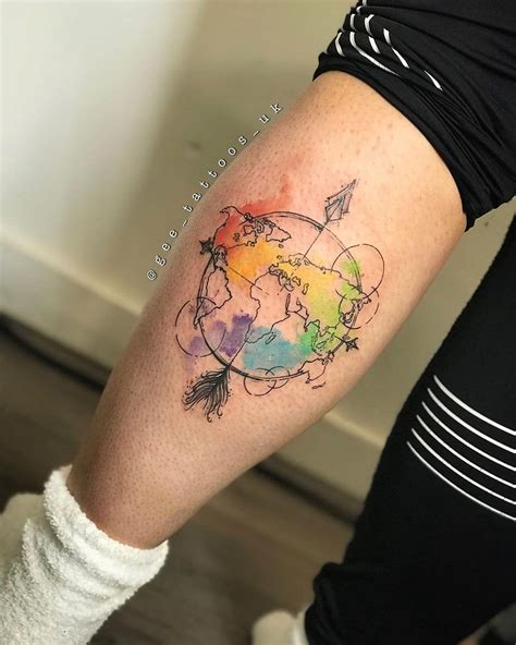 Map Of The World Tattoo On Forearm Tattoo Designs for Women