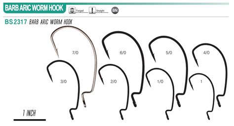Worm Hook Size Chart