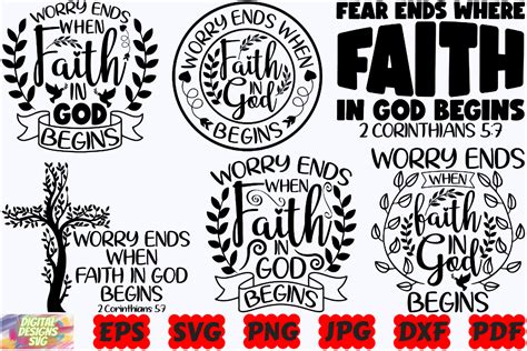 Download Worry Ends when Faith Begins SVG File - SVG Design Creativefabrica DXF Files
