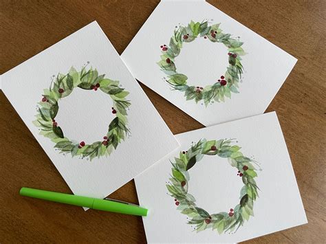 Wreath Christmas Cards