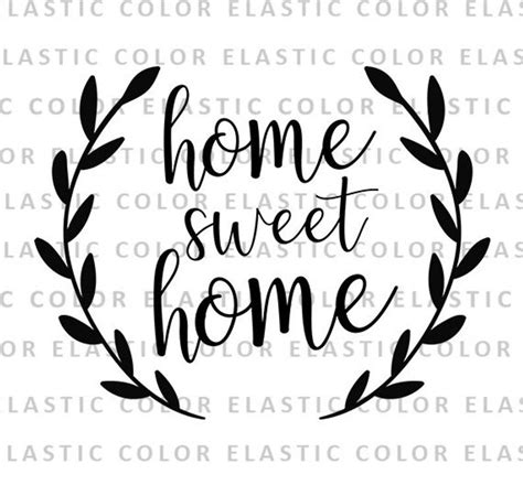 Download Wreath Home Sweet Home Svg File Files DXF Files