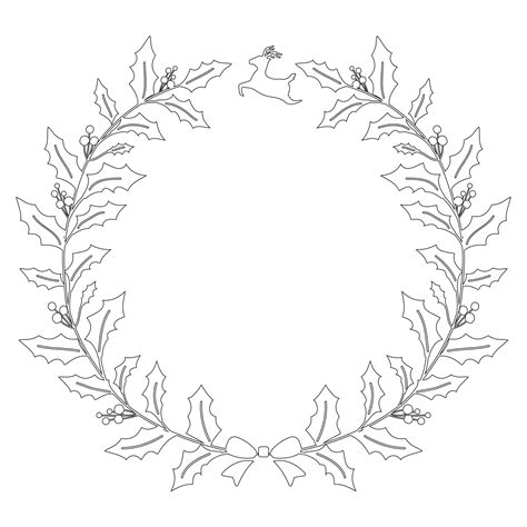 Wreath Outline Printable