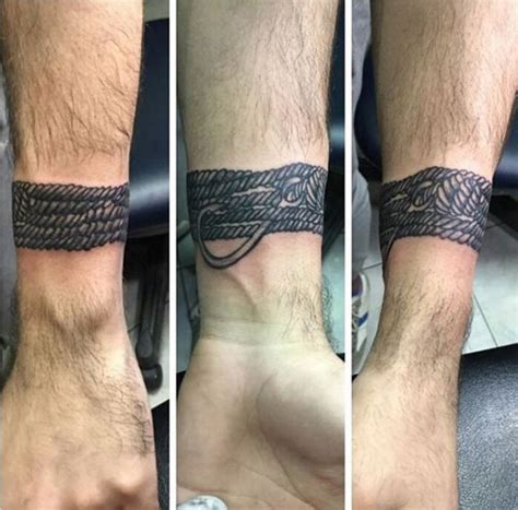 Cool bracelet tattoo for men Wrist tattoos for guys