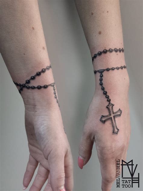 56 Modish Rosary Tattoos On Wrist