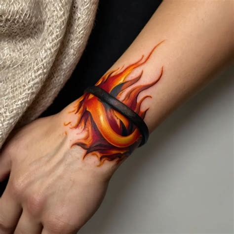 Wrist Tattoos Flames