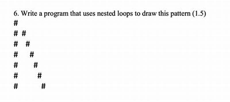 Write Nested Loops To Draw This Pattern