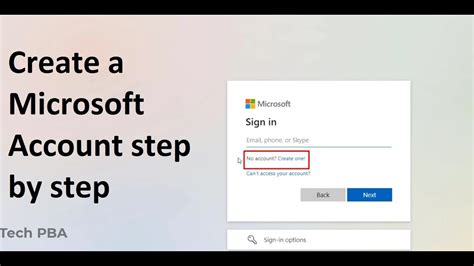 Write your Information to Create Microsoft Account
