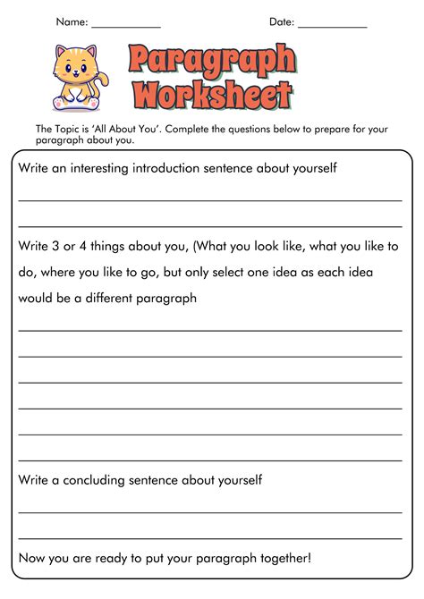 Writing Worksheets 5th Grade