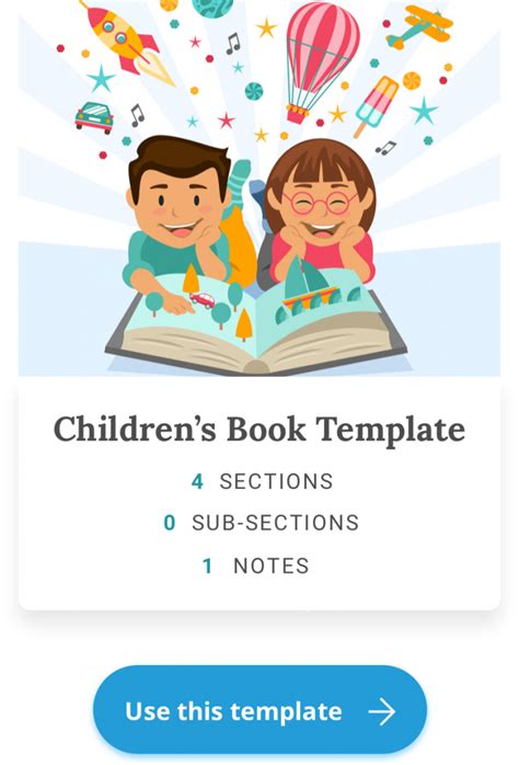 Writing A Childrens Book Template Free