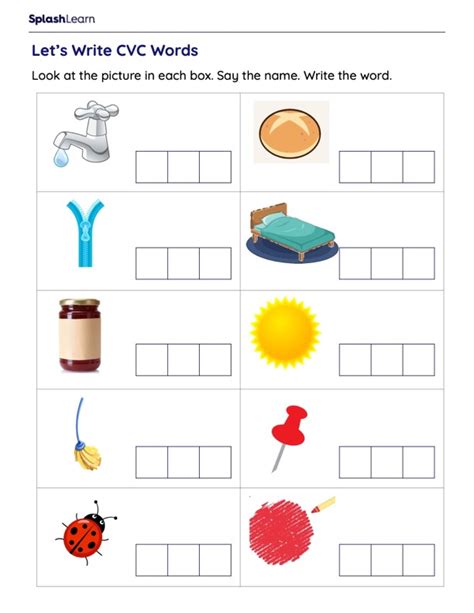 Writing Cvc Words Worksheet