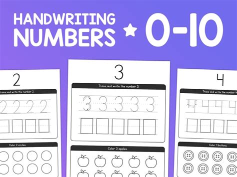 Writing Numbers 010 Worksheets