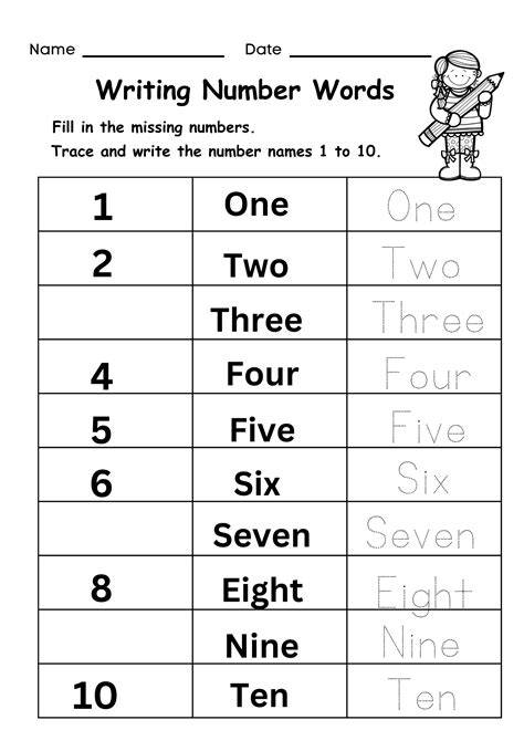 Writing The Numbers In Words Worksheets – Free Printable Practice ...