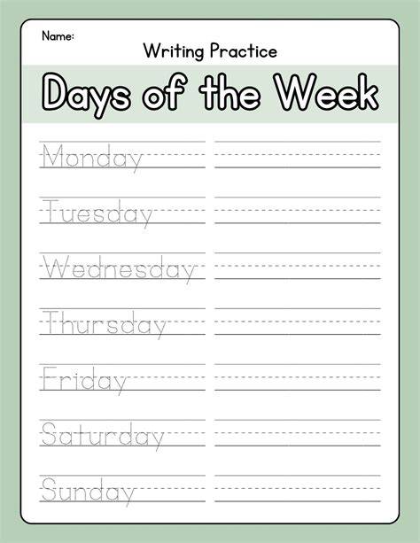 Writing Worksheet For 1St Grade – Free Printable Practice Sheets Pdf ...
