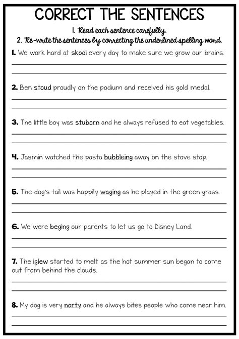 Writing Worksheets For 5th Grade