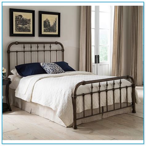 Buy Berlin Wrought Iron Queen Size Bed in Black And Browm Colour by HomeTown Online at Best