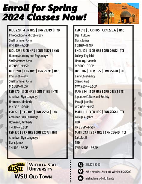 Wsu Schedule Of Classes Spring 2024