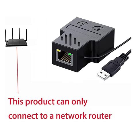 Wuedozue RJ45 Network Splitter Adapter