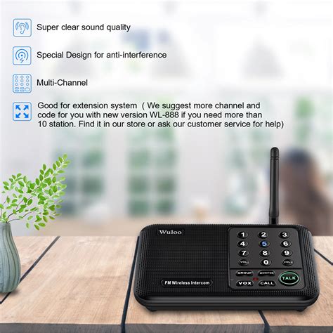 Wuloo Wireless Intercoms for Home 10 Channel