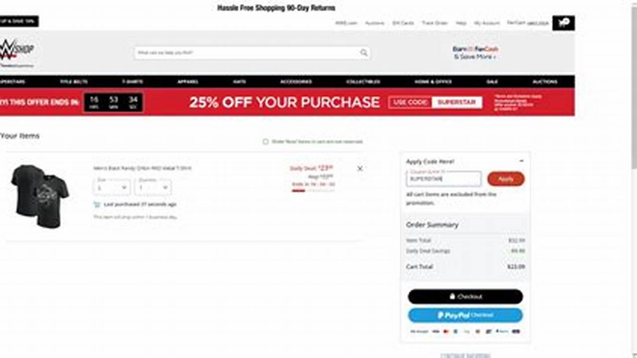Wwe Shop Discount Code 2024
