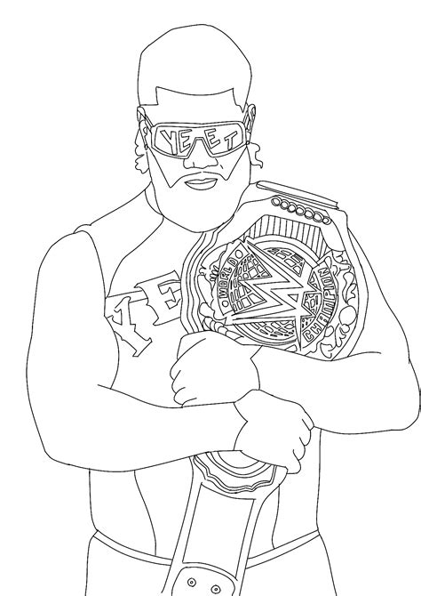 Wwe Coloring Pages Jey Uso