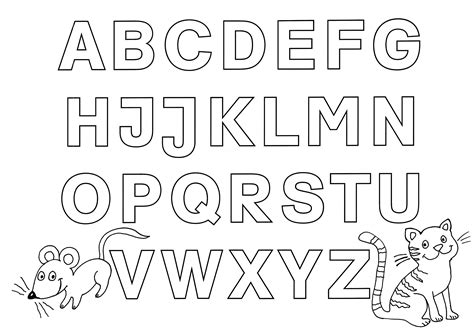 Buchstaben ausmalen Alphabet Malvorlagen AZ BabyDuda Alphabet