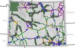 28 Wyoming Road Conditions Map