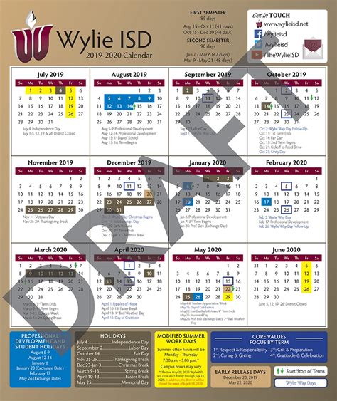 Wylie Isd District Calendar