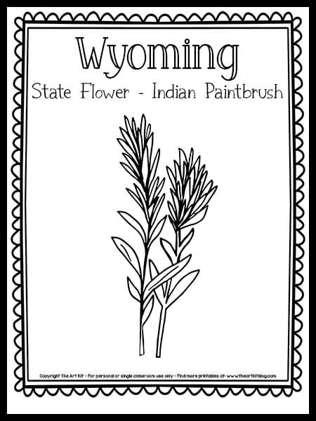 Wyoming State Flower Coloring Page