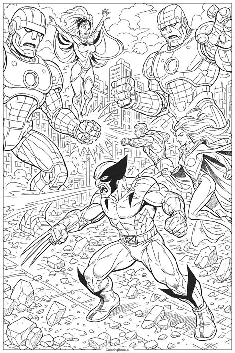 X Men Coloring Page