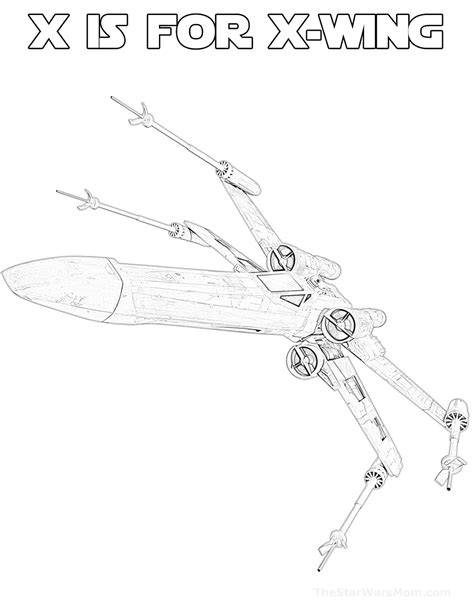 X Wing Coloring Page