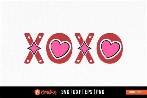 Download XOXO SVG File - SVG Design Commercial Use For Crafts