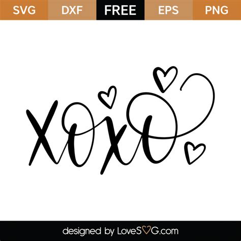 Download XOXO SVG File - SVG Design Silhouette DXF Files