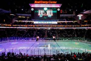 Photos at Xcel Energy Center.