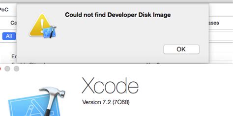 Screenshot of error message