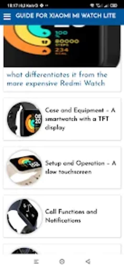 Xiaomi Mi Watch Lite specs