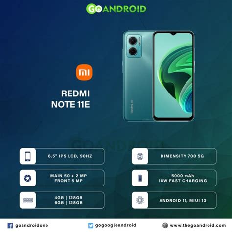 Xiaomi Redmi Note 11E wax specification