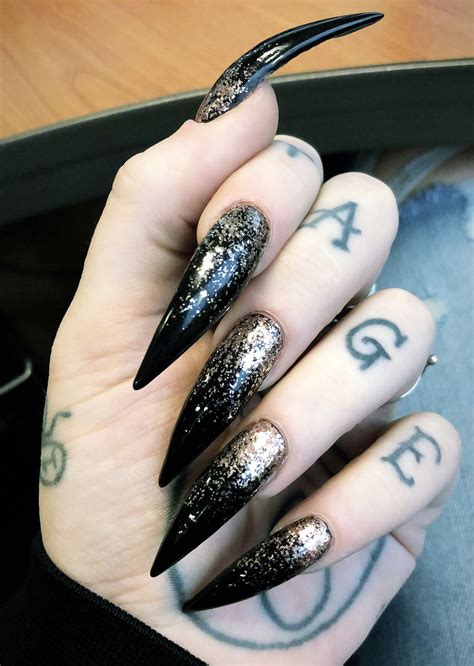 Xl Stiletto Nails Black: A Trendy And Bold Statement