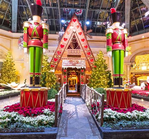 Xmas Decor at Bellagio Hotel Las Vegas We Wish You a Merry Christmas and a Happy New Year