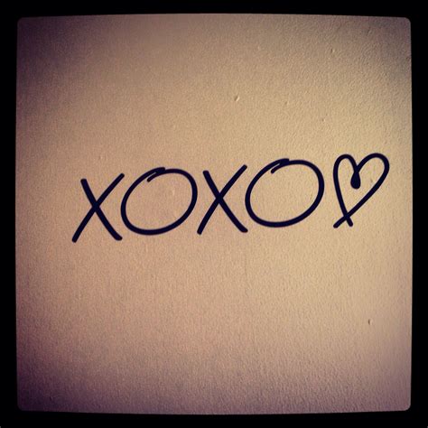 xoxo tattoo... sign everything xoxo for my sweeties