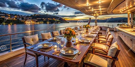 Yacht Dinner Sunset