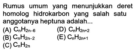 Apa Yang Dimaksud Dengan Deret Homolog Pada Hidrokarbon?