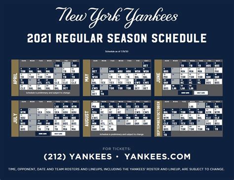 Yankees Printable Schedule 2022